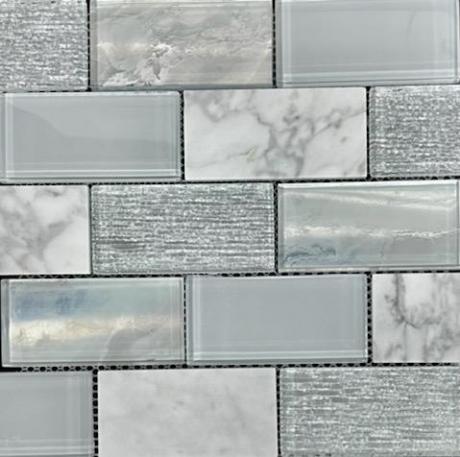SUBWAY MARBLE GLASS 12x12 
